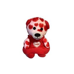 Build A Bear Workshop Bear 3” Red Friendship Dimples Teddy Hearts Stuffed Animal
